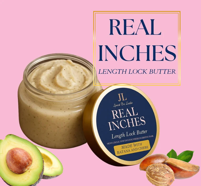 Real Inches Length Lock Butter – Moisturizing Hair Butter for Growth & Length Retention